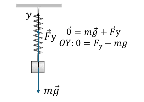 Графическое представление деформации пружины под действием силы
