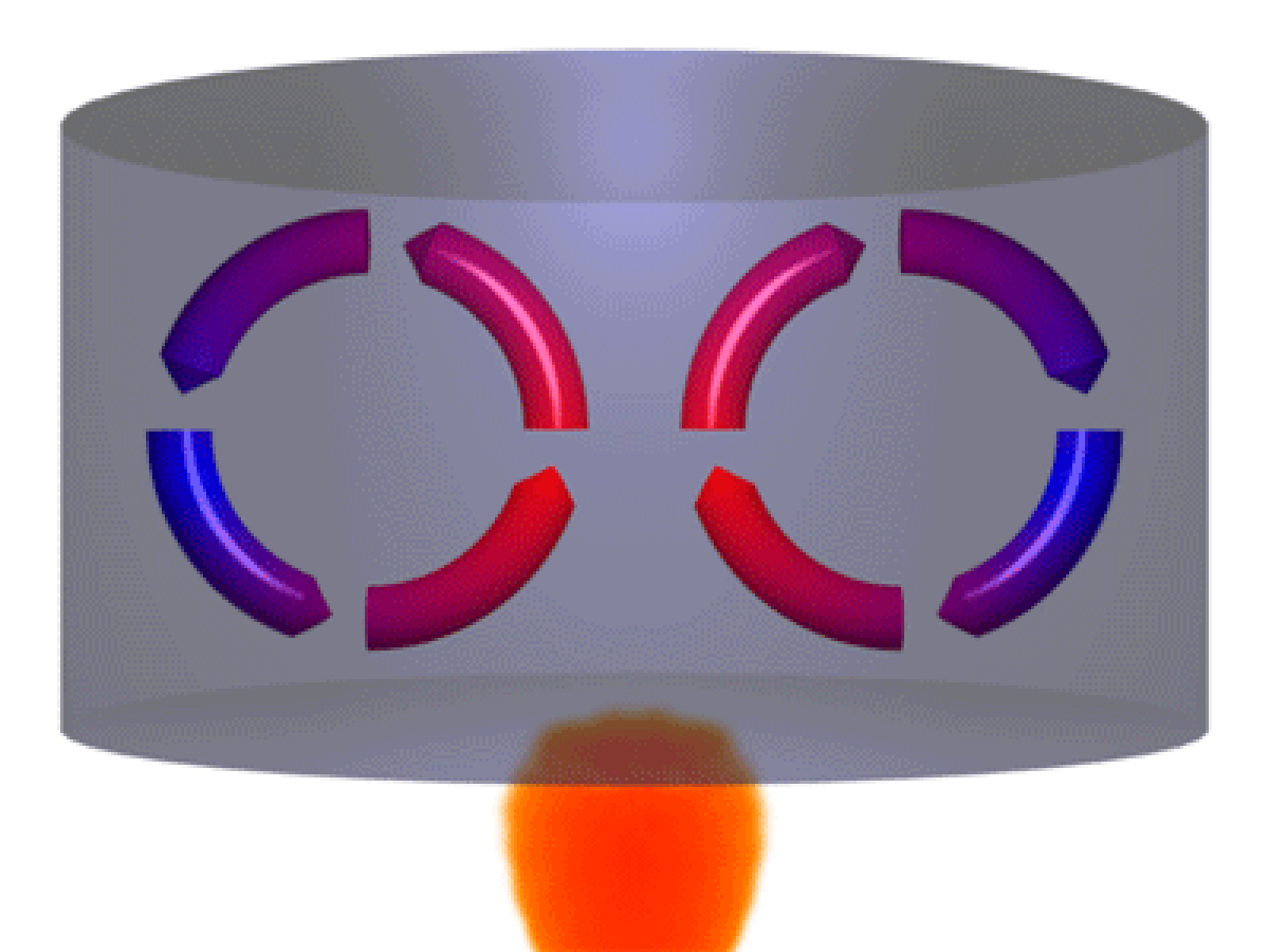 Анимация процесса конвекции в жидкости